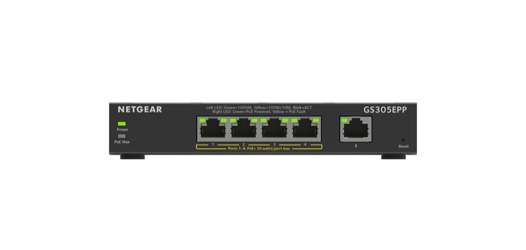 10/100/1000 NETGEAR GS305E-100PES Switch Ethernet Gigabit manageable 