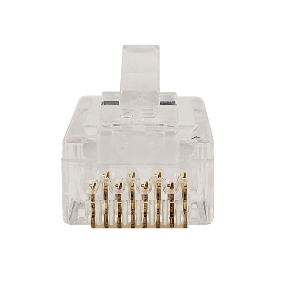 RJ45 Ethernet Cable Ends Pass Through Connectors for Solid Wire and UTP Stranded Cable Cat6 Cat5e Cat5 Connectors-Pack of 120PCS 