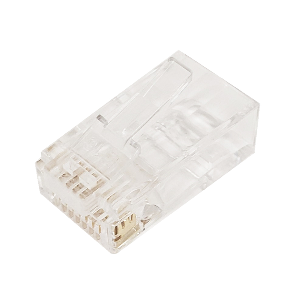 RJ45 CAT5E PASSTHROUGH (SOLID / STRANDED) CONNECTOR (50/BAG)