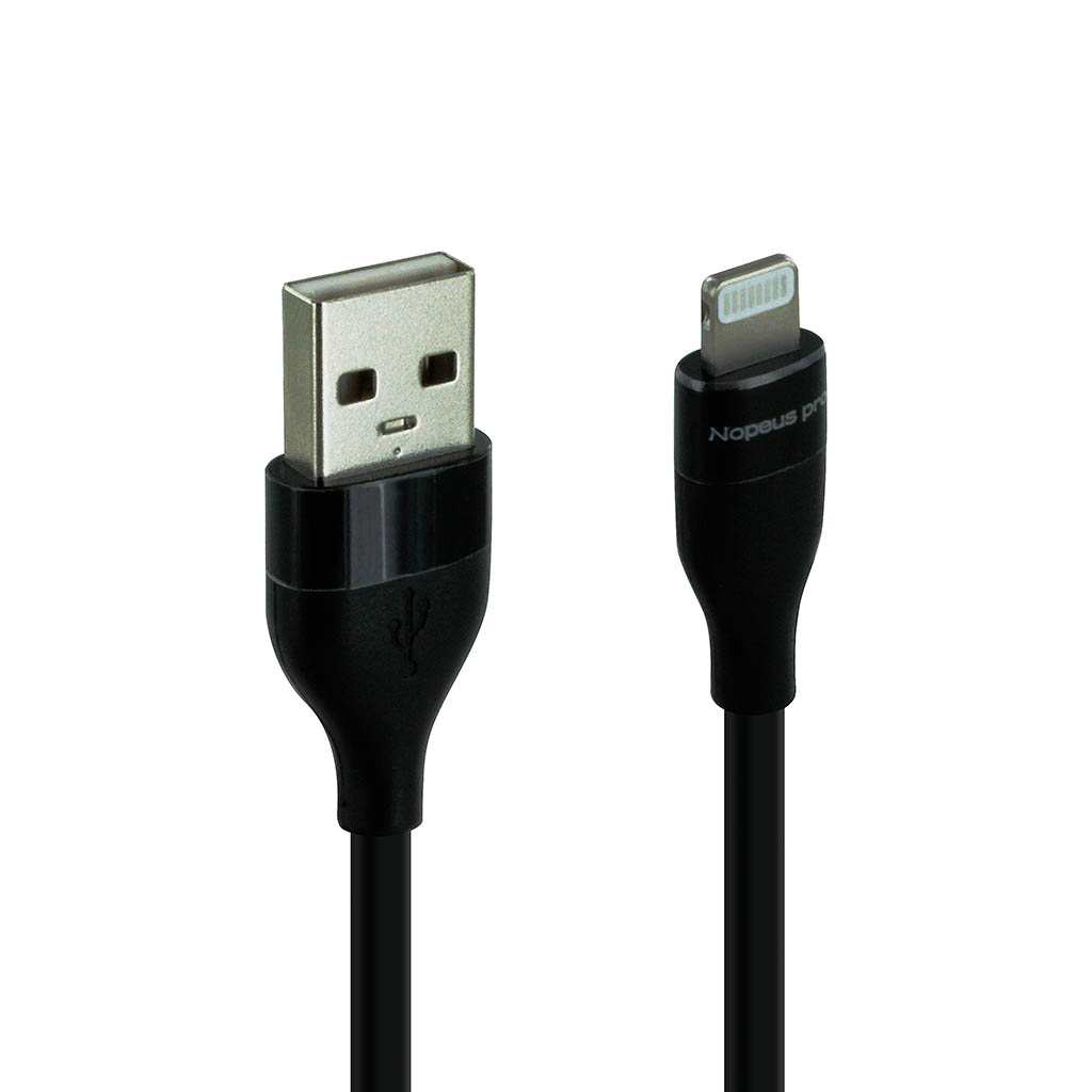 10' LIGHTNING CHARGE AND SYNC CABLE FOR APPLE DEVICES - BLACK