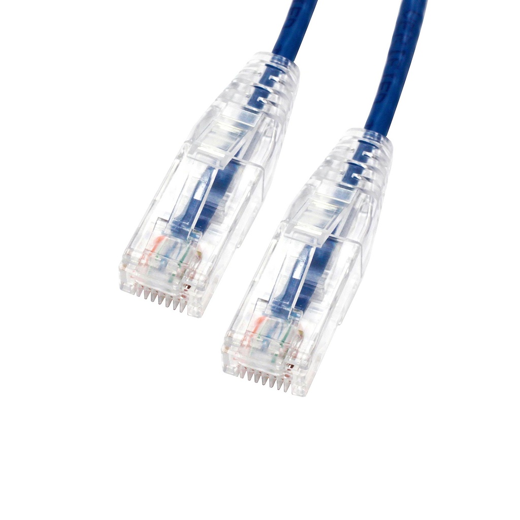 CAT6A SLIM UTP NETWORK PATCH CABLE 28AWG (BLUE)