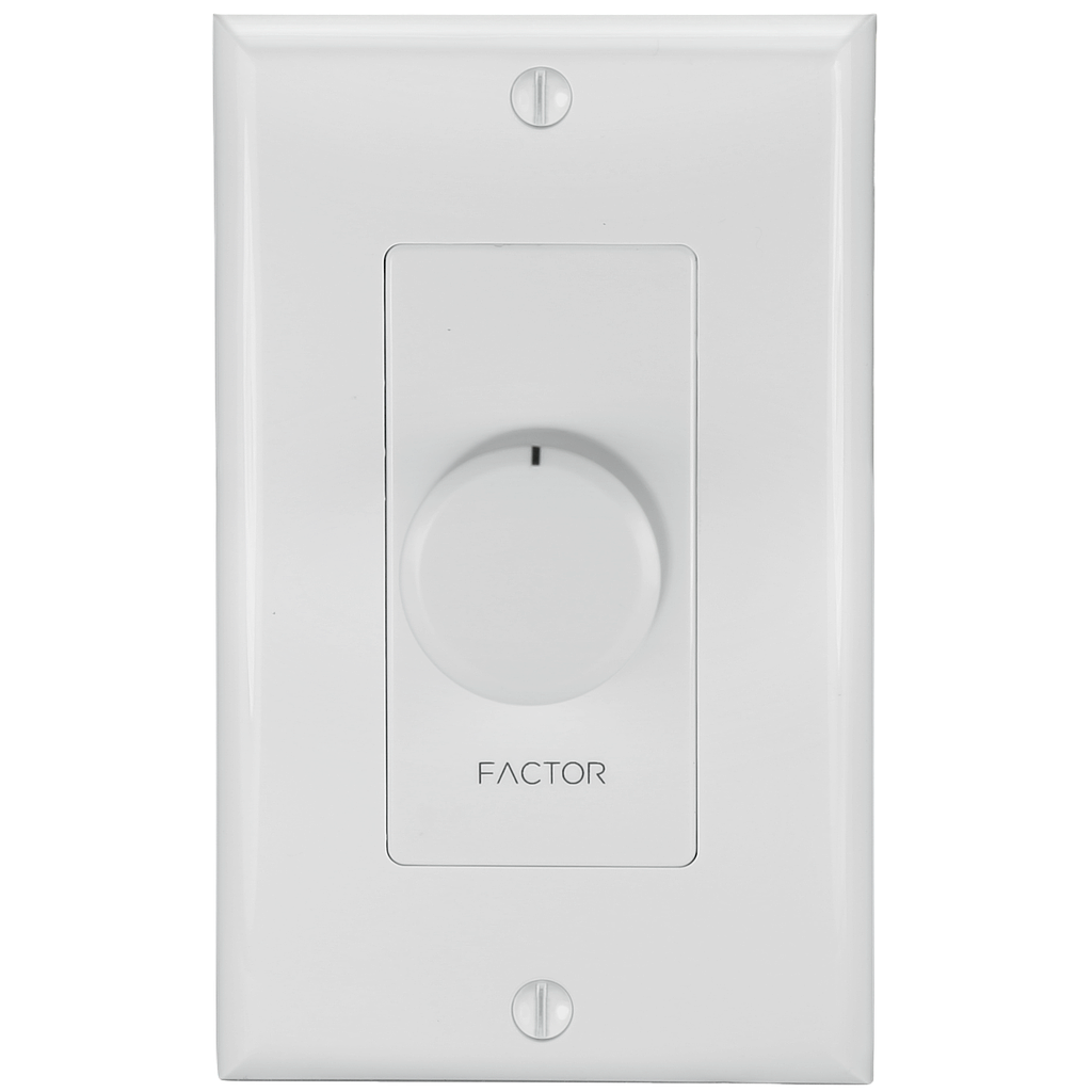 FACTOR 25W (25/70V) WHITE DECORA VOLUME CONTROL