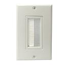 1-GANG BRUSH STYLE CABLE PASS-THROUGH DECORA WALL PLATE - WHITE