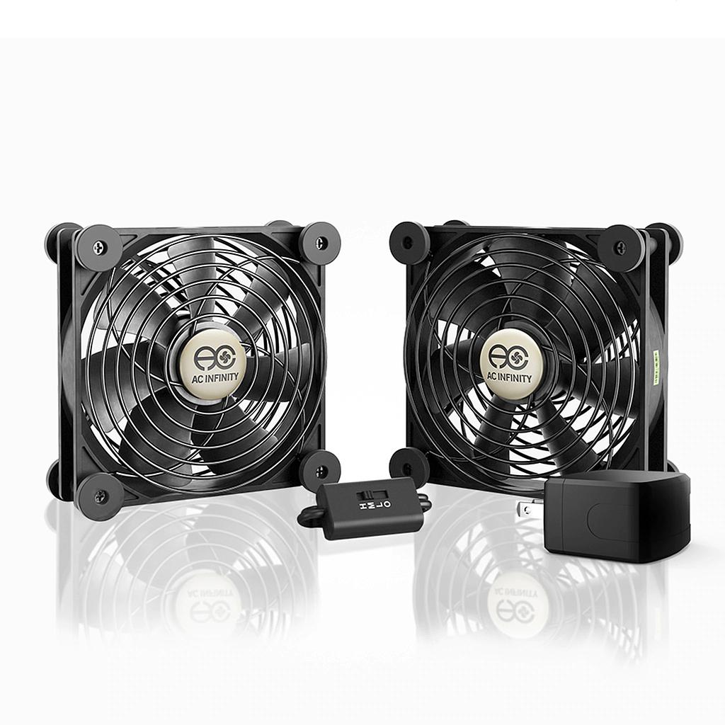 AC INFINITY MULTIFAN S7-P, QUIET AC-POWERED COOLING FAN, DUAL 120MM