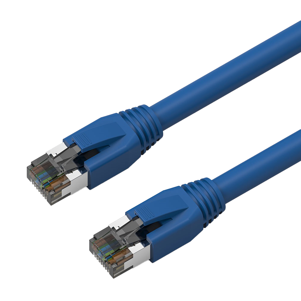 CAT8 SHIELDED S/FTP NETWORK PATCH CABLE 24AWG (BLUE)