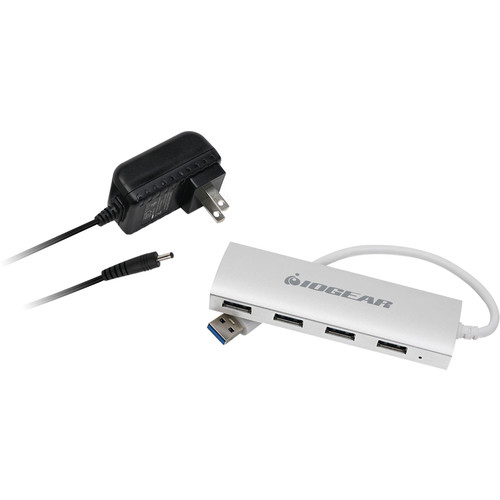 IOGEAR USB 3.0 4 PORT HUB WITH POWER ADAPTER