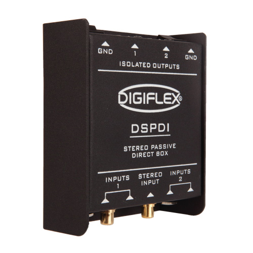 DIGIFLEX DUAL CHANNEL DIRECT BOX WITH 1/4", RCA, 3.5MM STEREO