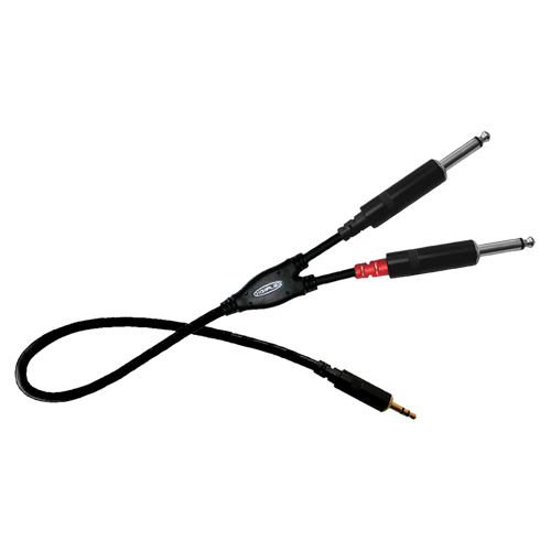 DIGIFLEX 3.5MM MINI TRS PLUG TO TWO 1/4&quot; PLUGS Y-CABLE
