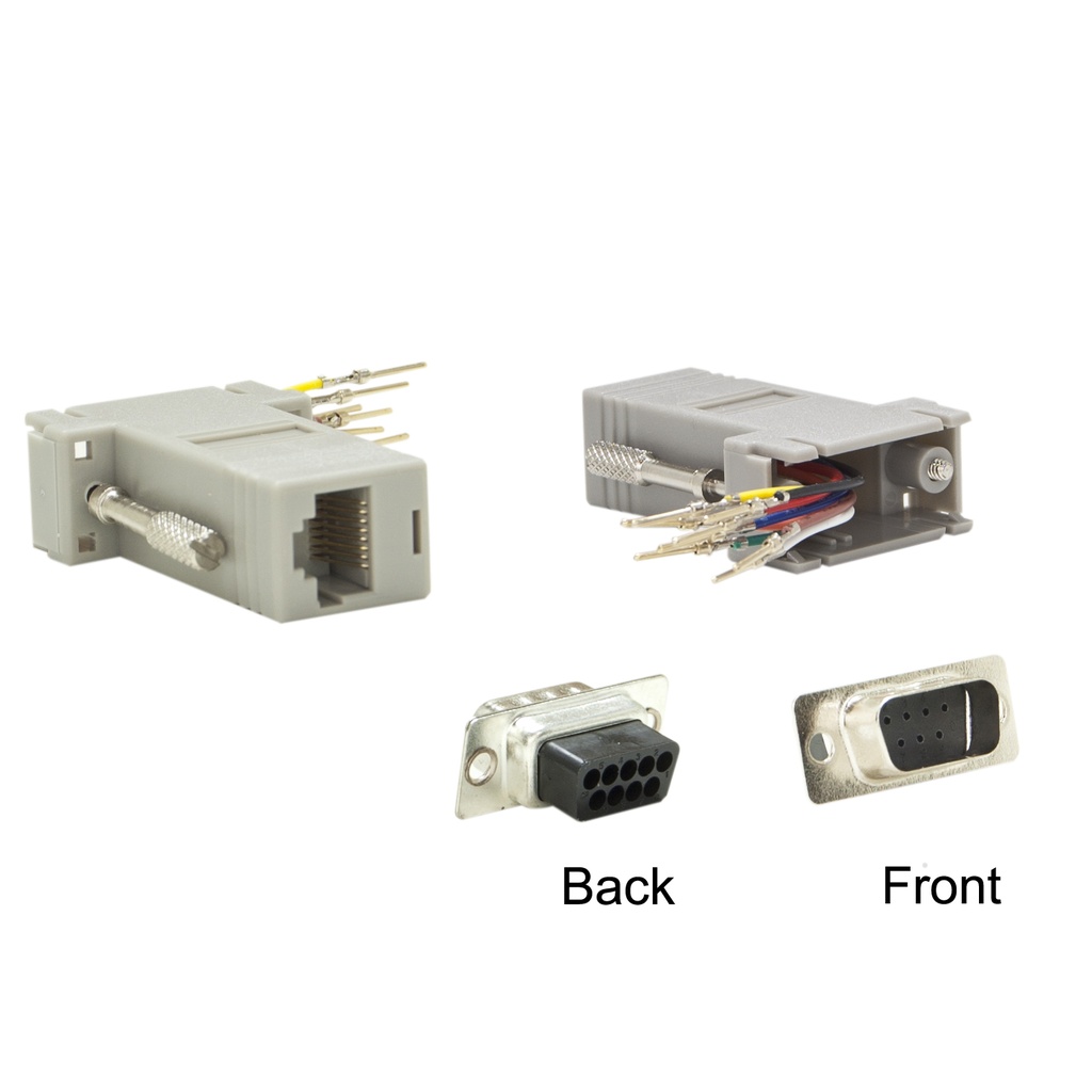 DB9 MALE TO RJ45 FEMALE ADAPTER