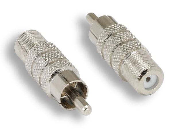 RCA MALE TO F-TYPE CONNECTOR FEMALE ADAPTER