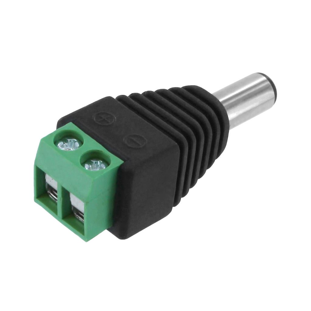 DC MALE POWER PLUG TO 2-PIN TERMINAL ADAPTER