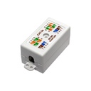 CAT5E WHITE SURFACE-MOUNT INLINE COUPLER (TOOL-LESS)