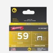 ARROW T59 1/4&quot;X5/16&quot; INSULATED STAPLES CLEAR