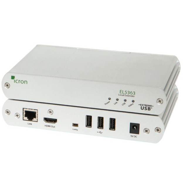 ICRON EL5363 KVM EXTENDER UNCOMPRESSED HDMI & USB 2.0 OVER SINGLE CAT5E/6/7