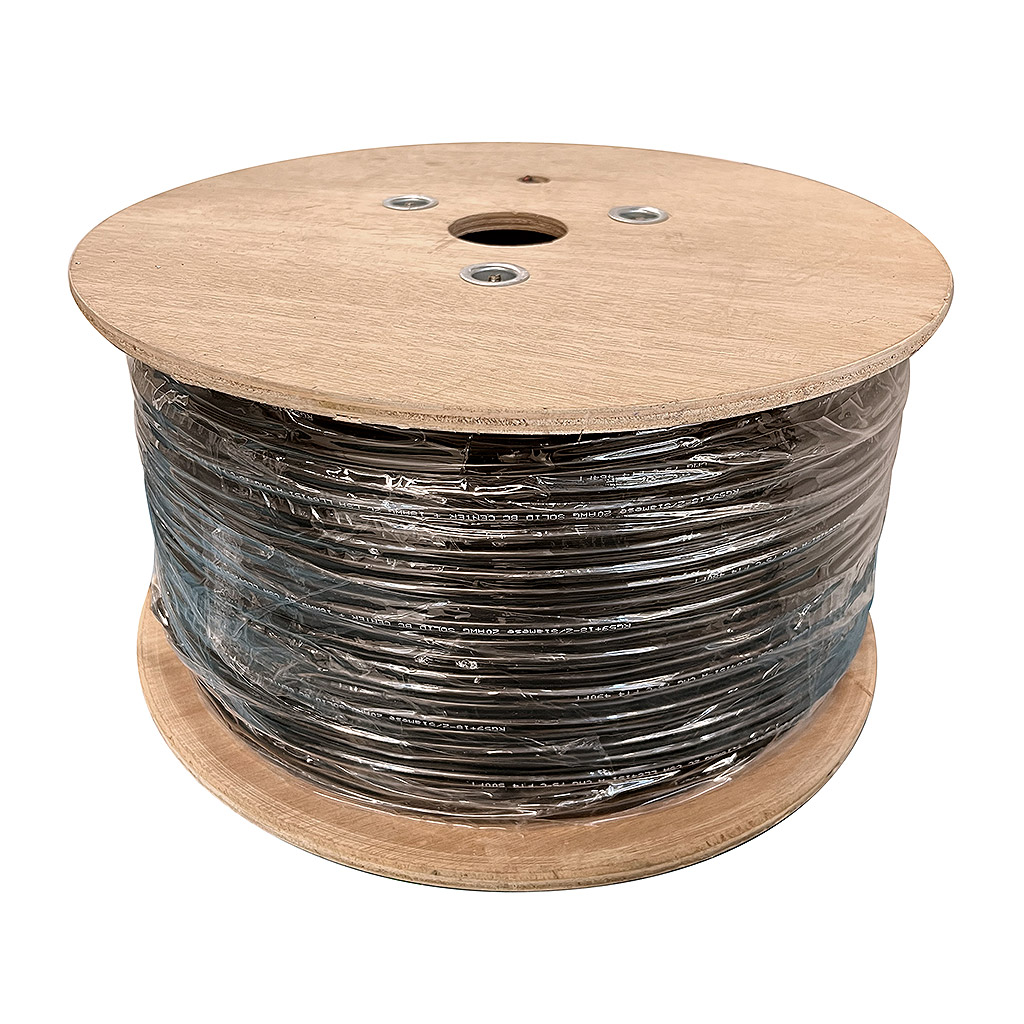 500' RG59+18-2/SIAMESE 3GHZ COAXIAL CABLE (95% BRAIDED) (FT4/CMG)