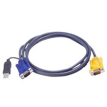 ATEN USB KVM CABLE W/3-IN-1 SPHD & PS/2-USB CONVERTER