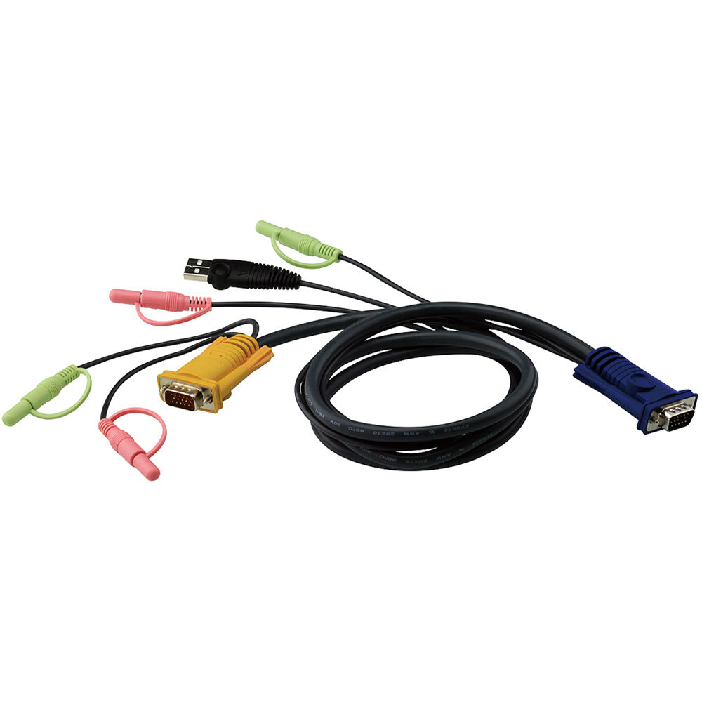 [2L5301U] ATEN USB KVM CABLE WITH 3 IN 1 SPHD AND AUDIO (4')