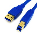 [US3AB1] USB 3.0 A/B M/M DEVICE CABLE BLUE (1')