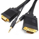 [PS004S] SVGA (HD15) M/M WITH 3.5MM AUDIO VIDEO CABLE (FT4/CMG) (3')