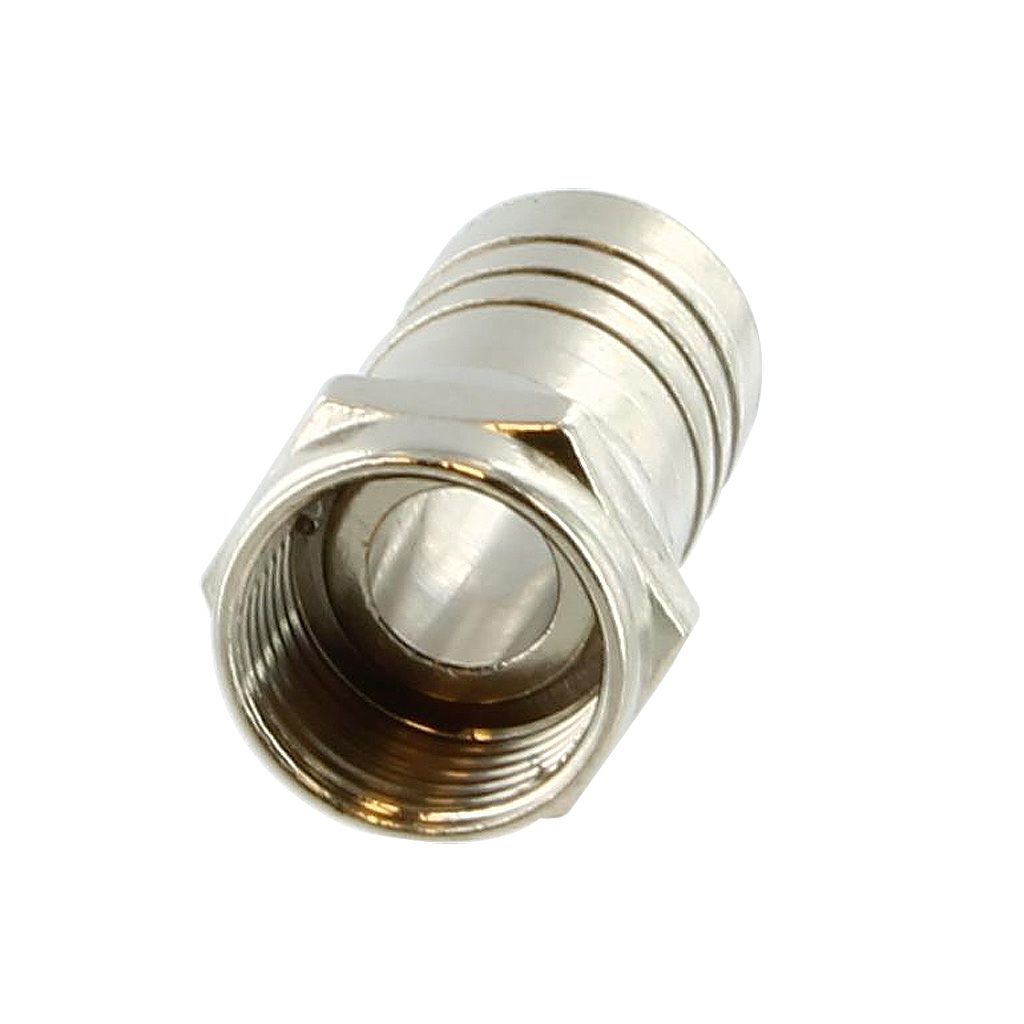 F-TYPE CONNECTOR MALE RG6 CRIMP STYLE - DUAL-COAXIAL