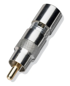 WHITE SANDS RCA MALE RG59 CONNECTOR - DUAL-COMPRESSION 