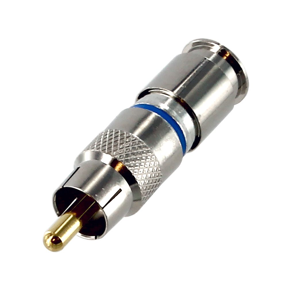 WHITE SANDS RCA MALE RG6 CONNECTOR - DUAL-COMPRESSION