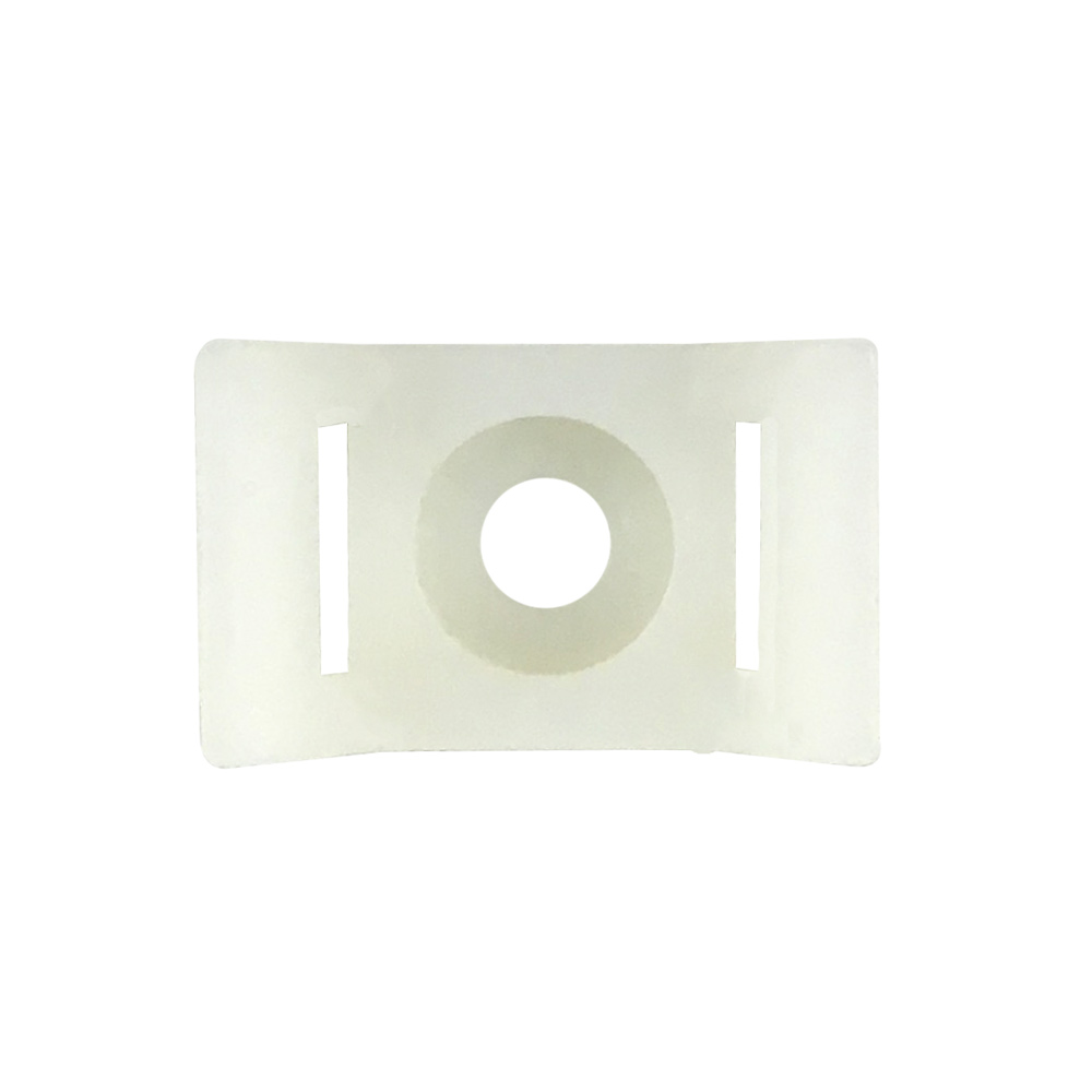 CABLE TIE WALL-MOUNT ANCHOR SCREW TYPE 1" WHITE (100/BAG)