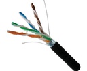CAT5E 1000' BLACK SOLID F/UTP OUTDOOR DIRECT-BURIAL GEL-FILLED NETWORK BULK CABLE