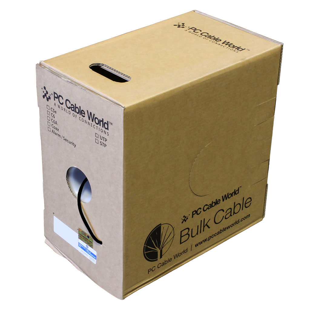 CAT5E 1000' BLACK SOLID UTP DIRECT-BURIAL NETWORK BULK CABLE (Dry Block)