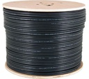 CAT6A 1000' BLACK SOLID UTP CMX OUTDOOR NETWORK BULK CABLE