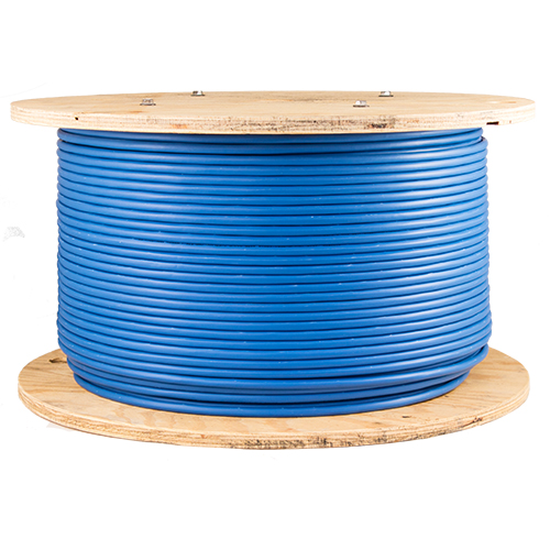 CAT6A 1000' BLUE SOLID SHIELDED F/UTP  PLENUM NETWORK BULK CABLE (FT6/CMP)