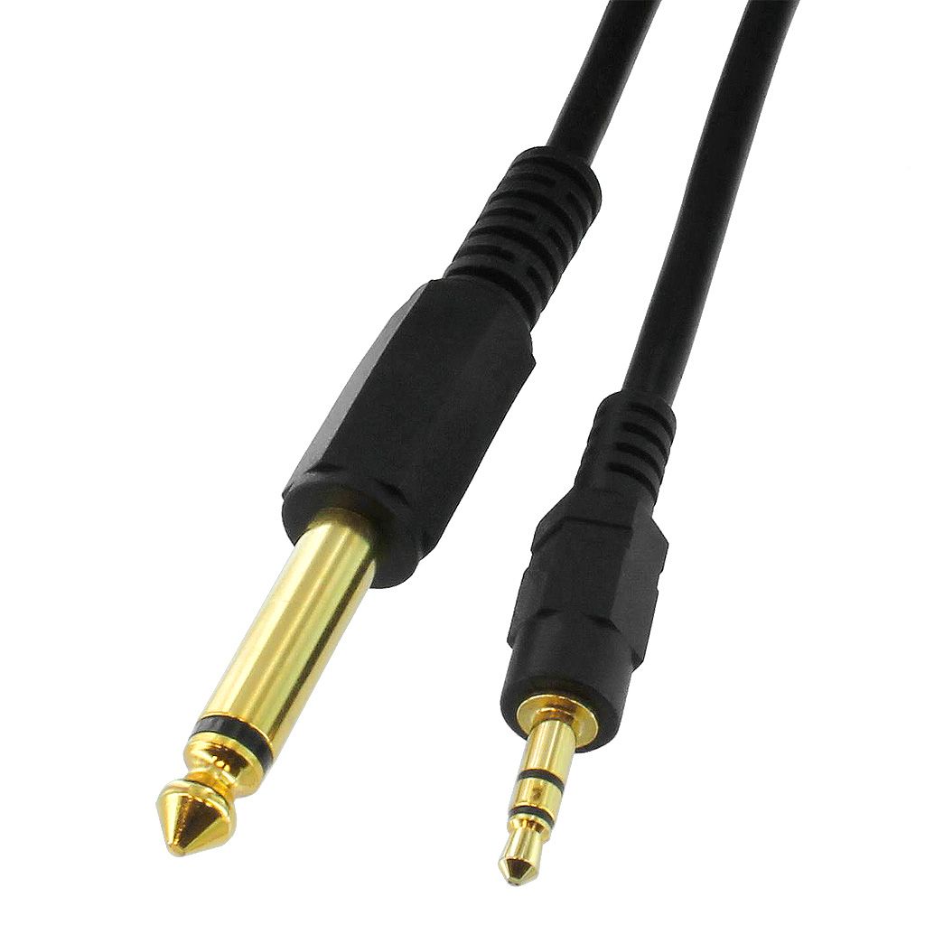 3.5MM STEREO/ 1/4" MONO 6' M/M AUDIO CABLE (FT4/CMG)