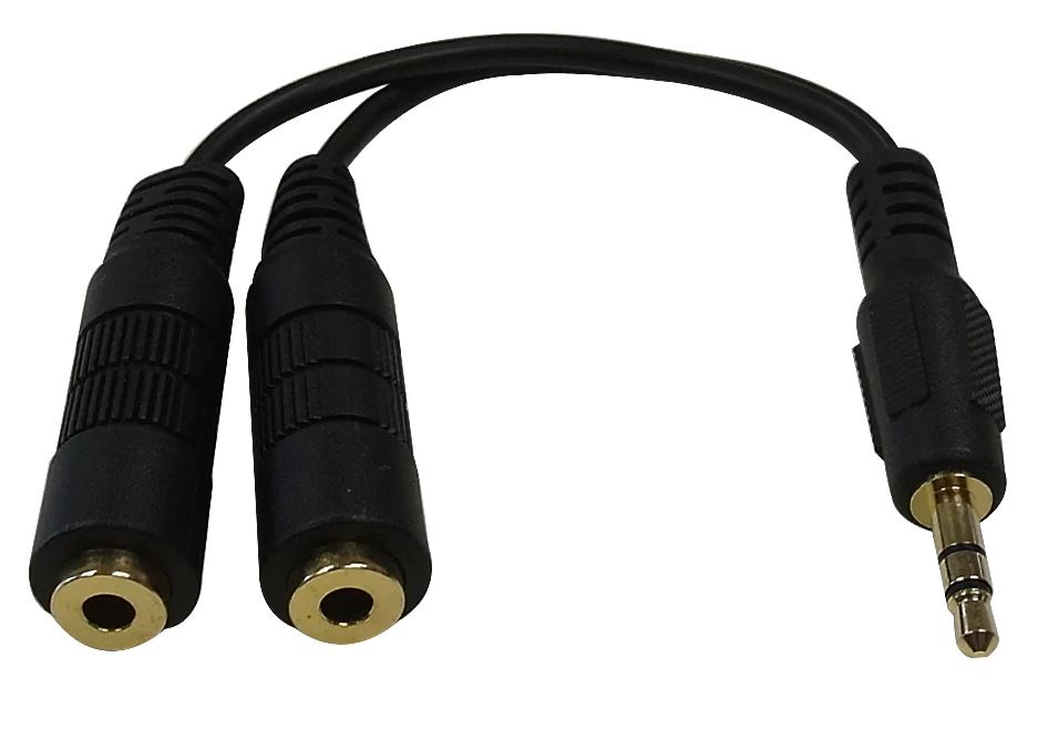 3.5MM STEREO 0.5' M-F/F Y-CABLE (FT4/CMG)