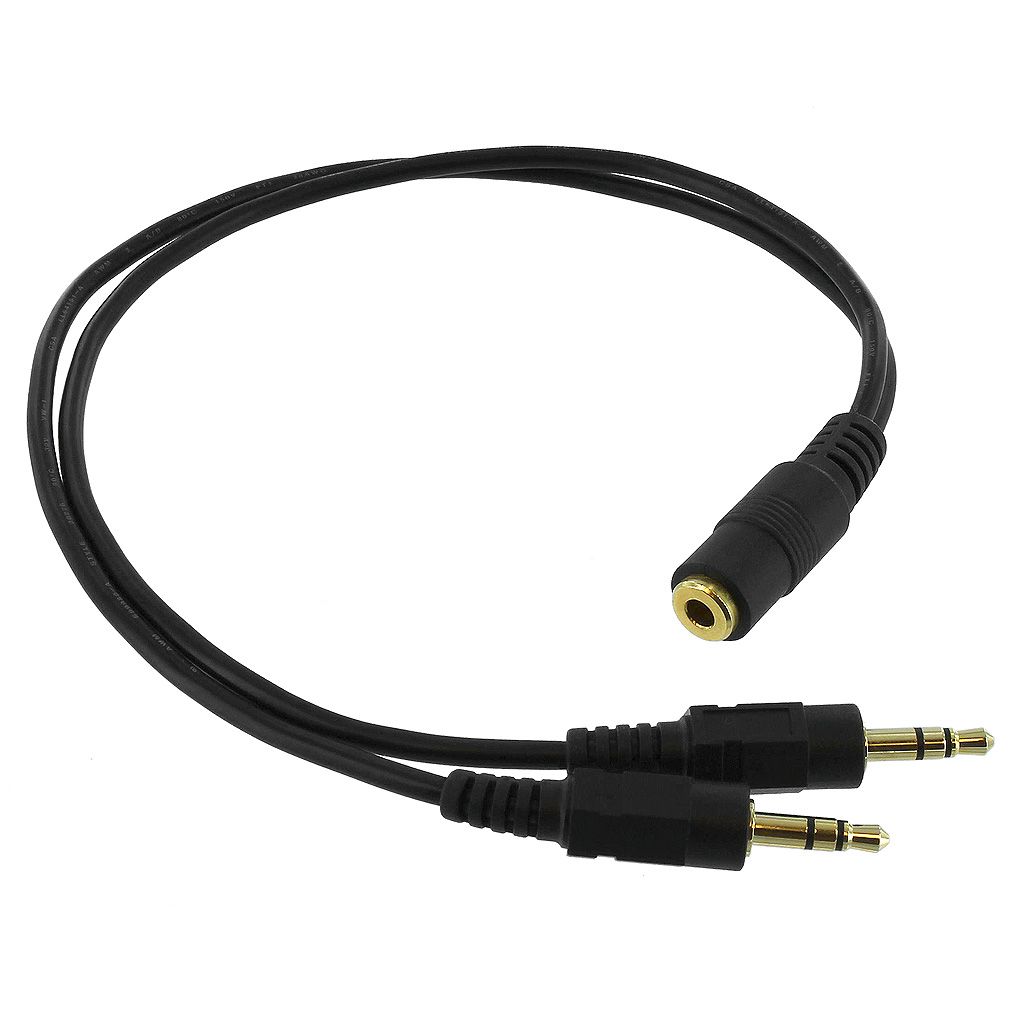 3.5MM STEREO 1' F-M/M Y-CABLE (FT4/CMG)