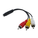 3.5MM 4C TO RCA CAMCORDER 6" F/M CABLE