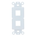 [SJ802] 2-PORT DECORA STRAP KEYSTONE INSERT - WHITE