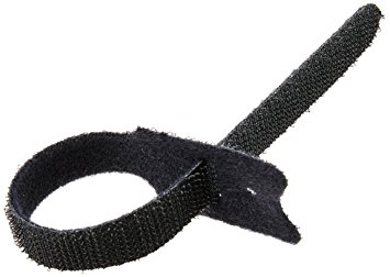 VELCRO 12" MEDIUM DUTY CABLE TIE BLACK W/SCREW X-OUT (25/PACK)