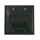 [WP2GBK] DATACOMM 2-GANG RECESSED WALL PLATE - BLACK