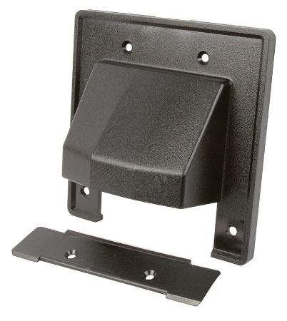 ARLINGTON 2-GANG REVERSIBLE TWO-PIECE LOW VOLTAGE WALL PLATE - BLACK
