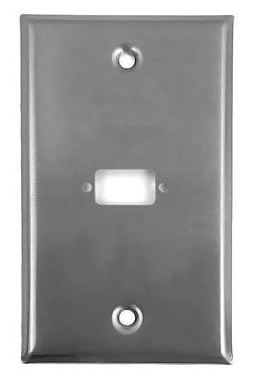 1-PORT VGA/DB9 WALL PLATE - STAINLESS STEEL