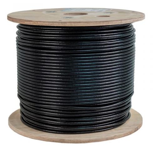 CAT6A 1000' BLACK SOLID F/UTP OUTDOOR DIRECT-BURIAL NETWORK BULK CABLE