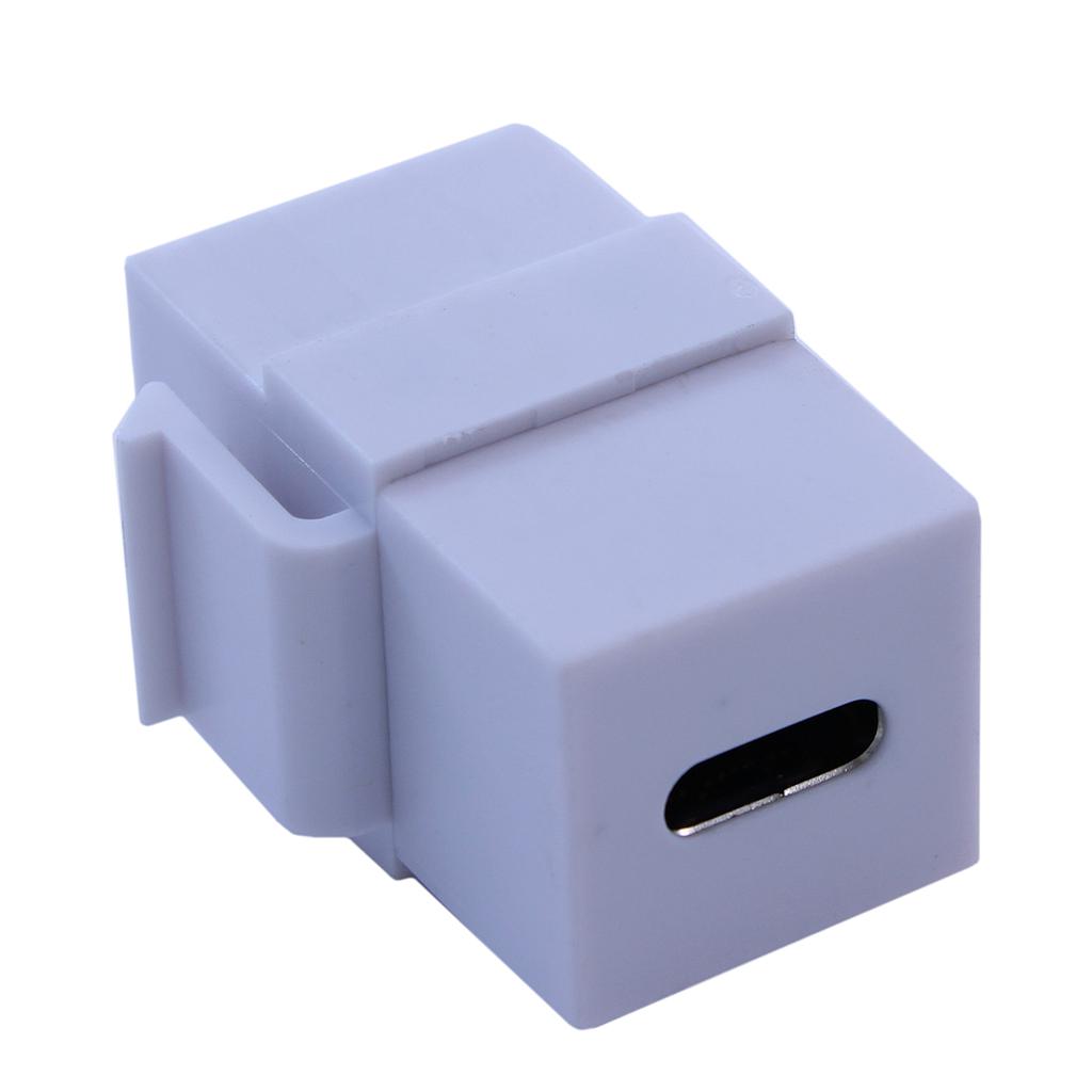 USB (C) - USB (C) F/F KEYSTONE JACK - WHITE