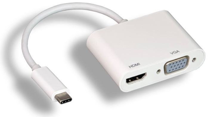 USB 3.1 TYPE C MALE TO (HDMI/VGA FEMALE) ADAPTER