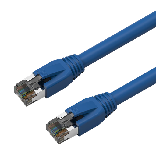 CAT8 SHIELDED S/FTP NETWORK PATCH CABLE 24AWG (BLUE)