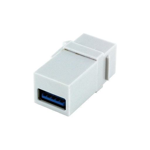 [SJUSB3AA] USB 3.0 (A) - USB 3.0 (A) F/F KEYSTONE JACK - WHITE