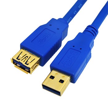 USB 3.0 A/A M/F EXTENSION CABLE BLUE