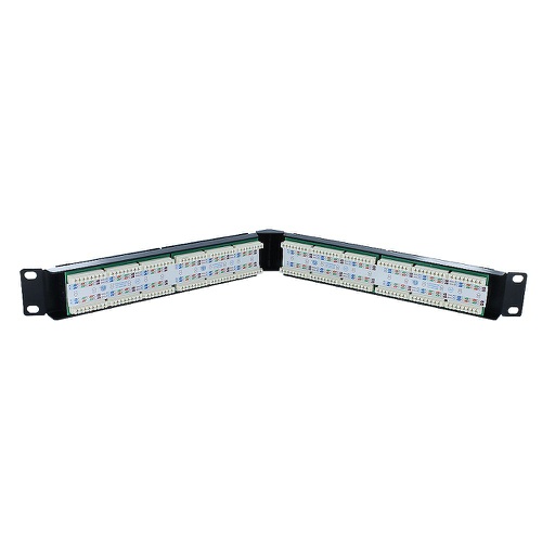 [C64524A] RJ45 CAT6 ANGLED 24-PORT LOADED PATCH PANEL (110 & KRONE)