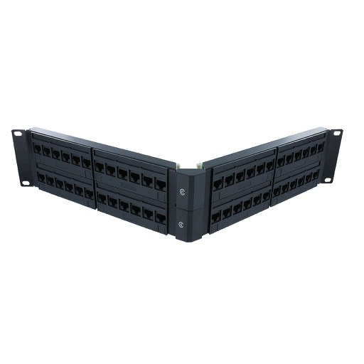 [C64548A] RJ45 CAT6 ANGLED 48-PORT LOADED PATCH PANEL (110 & KRONE)