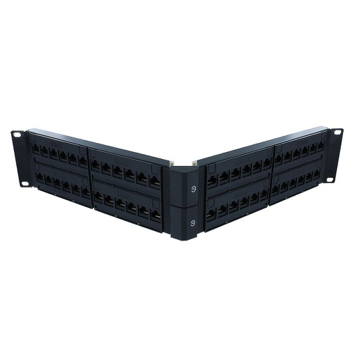 [PP4548A] RJ45 CAT5E ANGLED 48-PORT LOADED PATCH PANEL (110 & KRONE)