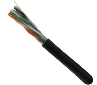 [PW512] VERTICAL CABLE CAT5E BLACK SOLID UTP DIRECT BURIAL GEL FILLED 1000' SPOOL
